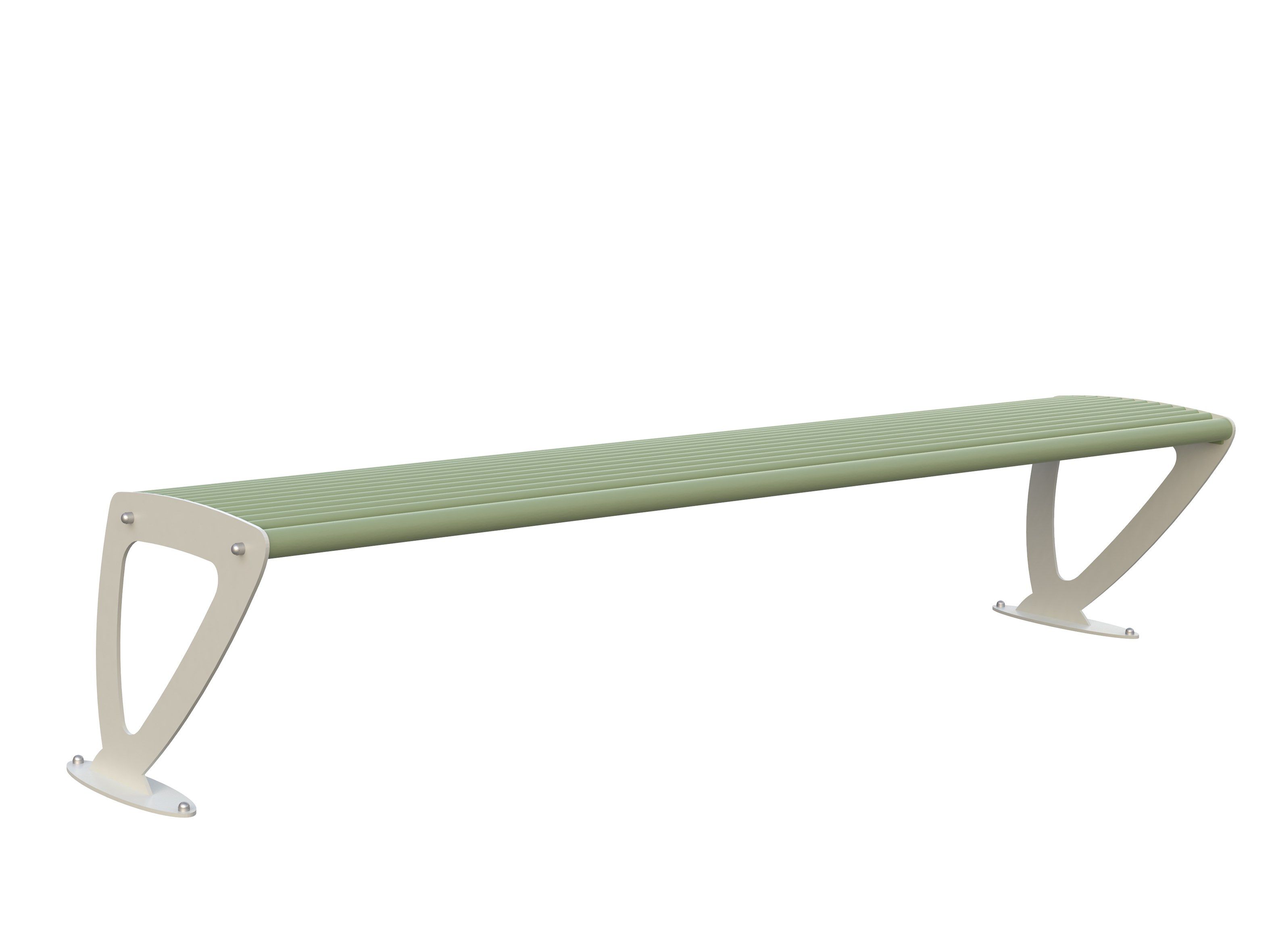 Оцинкованная стальная скамья без спинки Lazzari BRUXELLES ARCH-00030594 - Вид №1