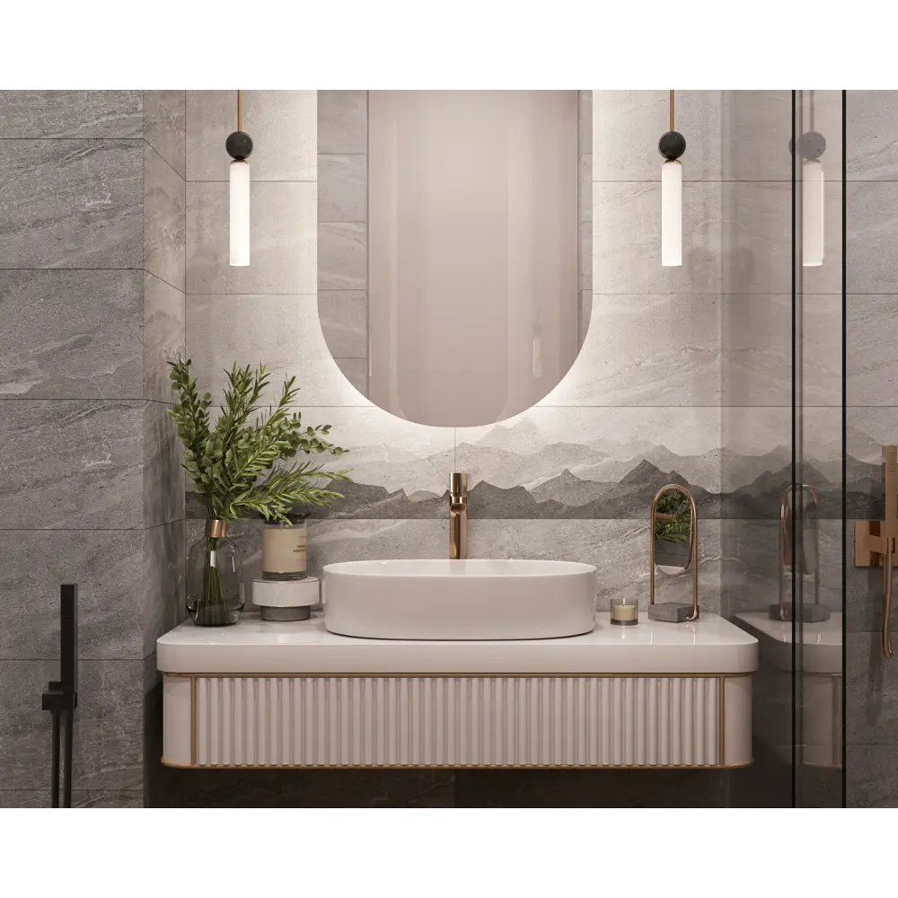 Настенная плитка Gracia Ceramica Fog с сахарной текстурой 25х60 см 89231597 STLM-0949050 - Вид №5