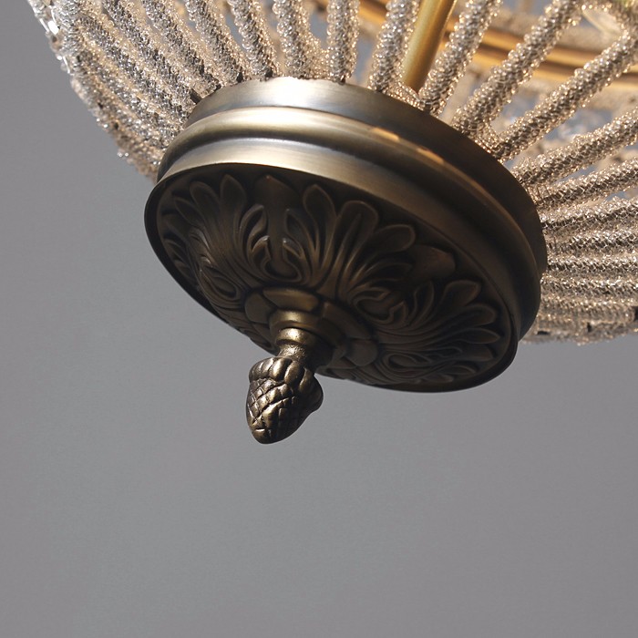 Подвесной светильник French Empire 6S от Delight Collection 8307-6S DELIGHT COLLECTION ДИЗАЙНЕРСКИЕ 243713 Прозрачный;латунь  - Вид №4