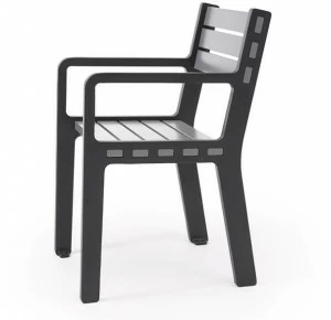 Nola Industrier Садовый стул из лакированного алюминия с порошковым покрытием и подлокотниками Frank U16-27