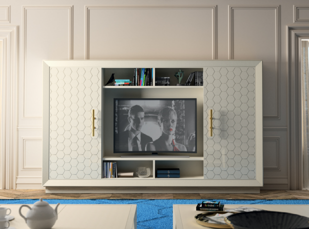 107569 Стенка под ТВ Unit Beol 330 см La Ebanisteria Identity&Intensity 