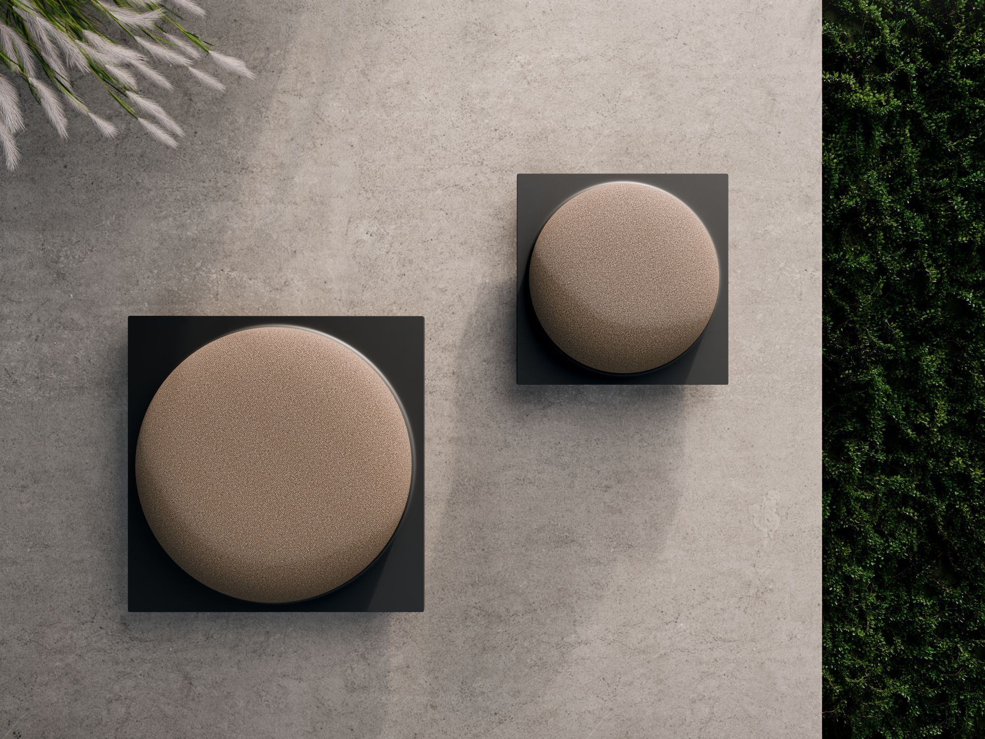 Бетонный квадратный пуф PULKRA купол ARCH-00121388 - Вид №1