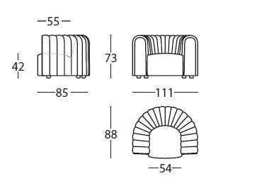 Тканевое кресло с подлокотниками SANCAL ARCH-00085830 - Вид №5