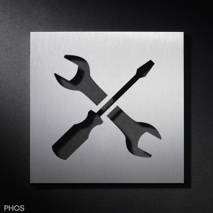 PS5601 Знак технического помещения с пиктограммой, 16 x 16 см PHOS