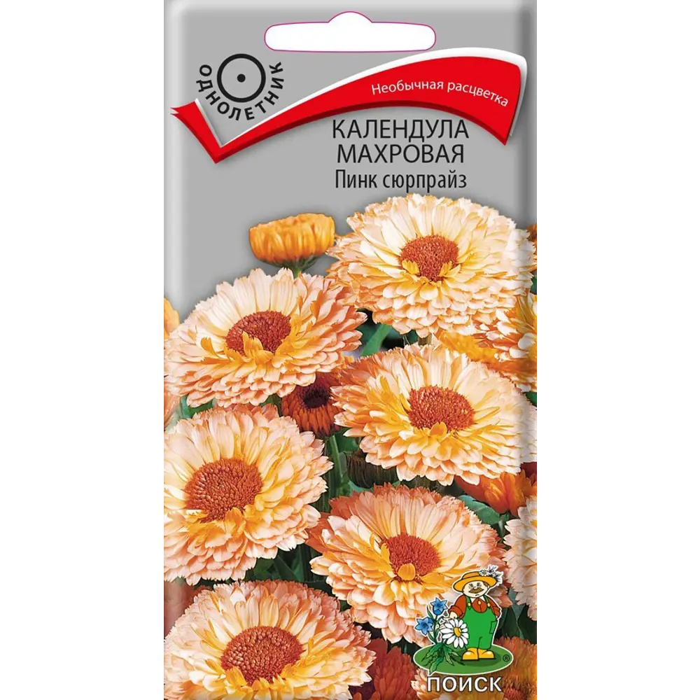 ПОИСК Календула махровая Этерна Ред с лососево-розовыми соцветиями 89401217 STLM-1568925