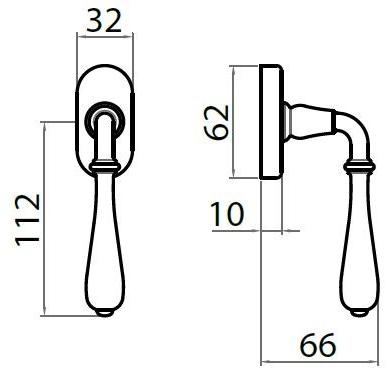 GHIDINI Оконная ручка из латуни dk на розе sun-id-1445888 - Вид №2