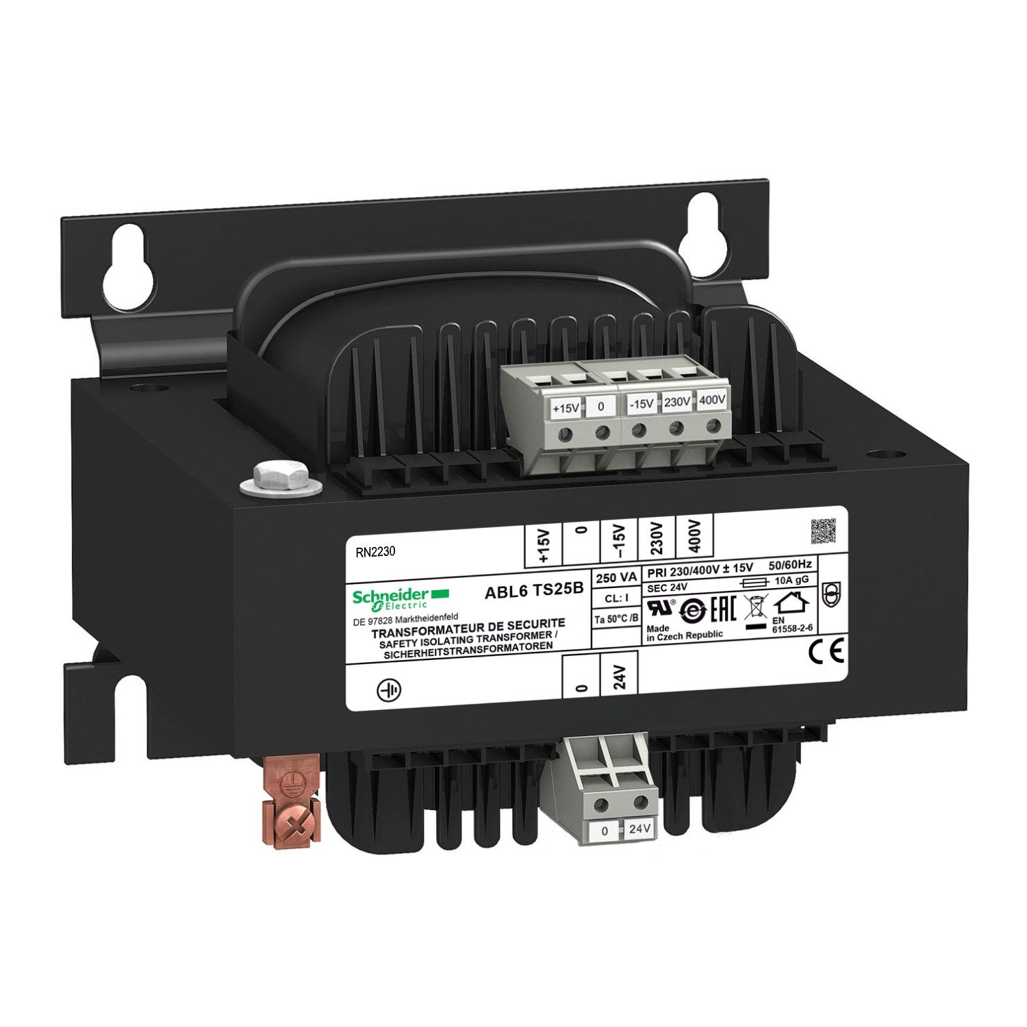 ABL6TS25B ТРАНСФОРМАТОР 230-400В 1X24В 250ВA Schneider Electric Блоки питания и тарансформаторы 