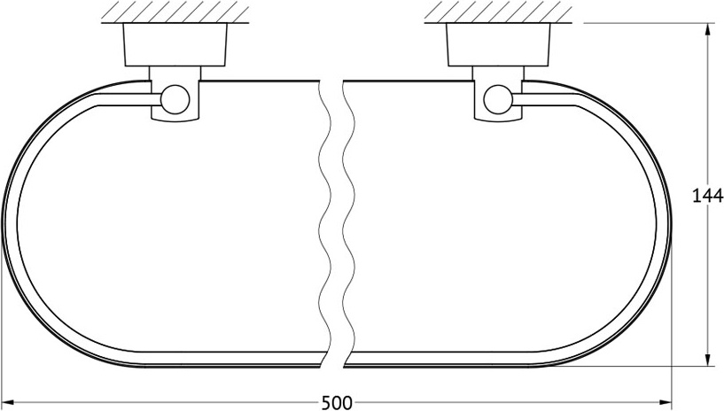 NOS 015 Полка с держателями 50 cm FBS Nostalgy - Вид №1
