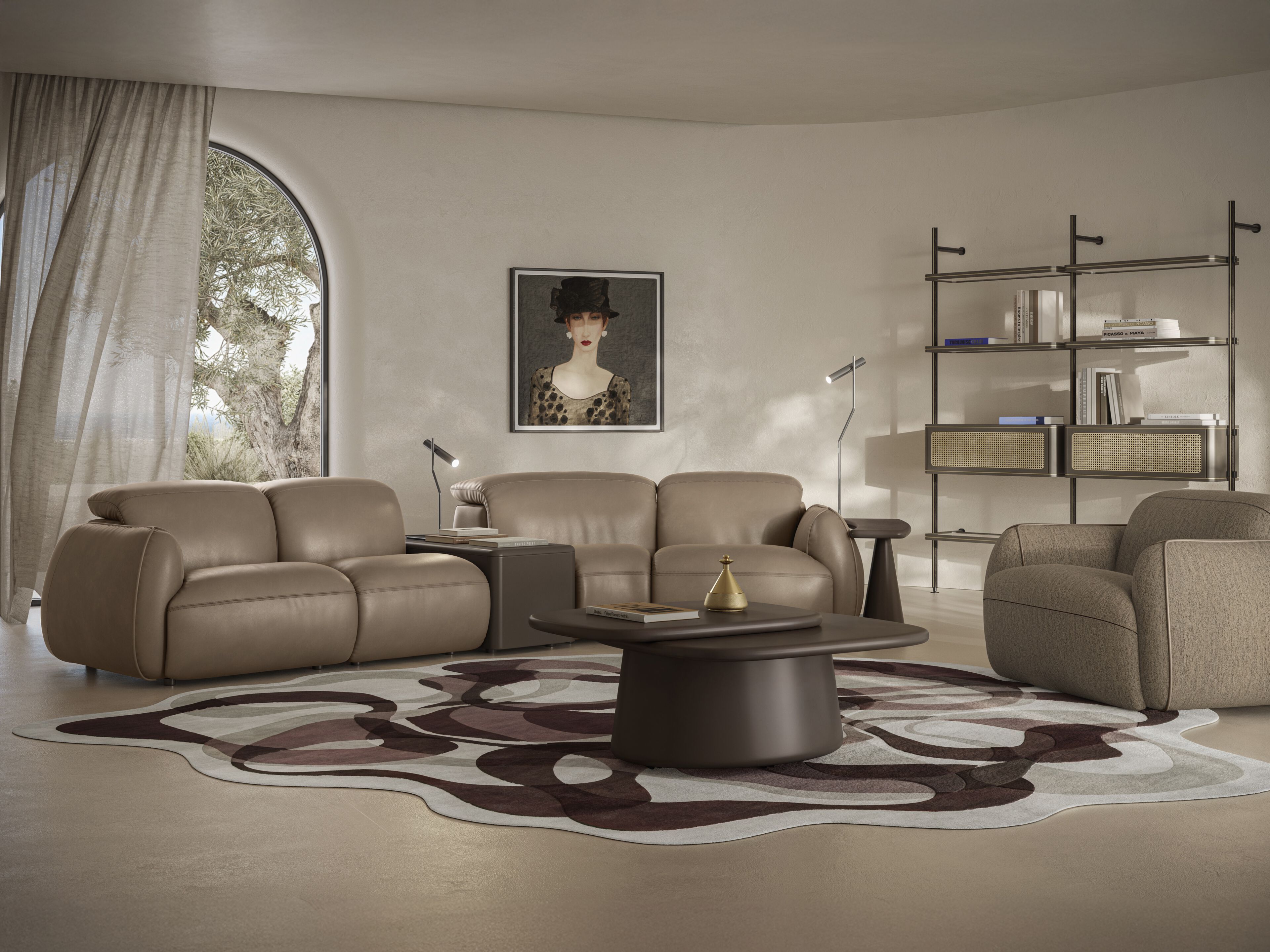 Кожаный угловой диван Natuzzi Italia Mindful ARCH-00136535 - Вид №4