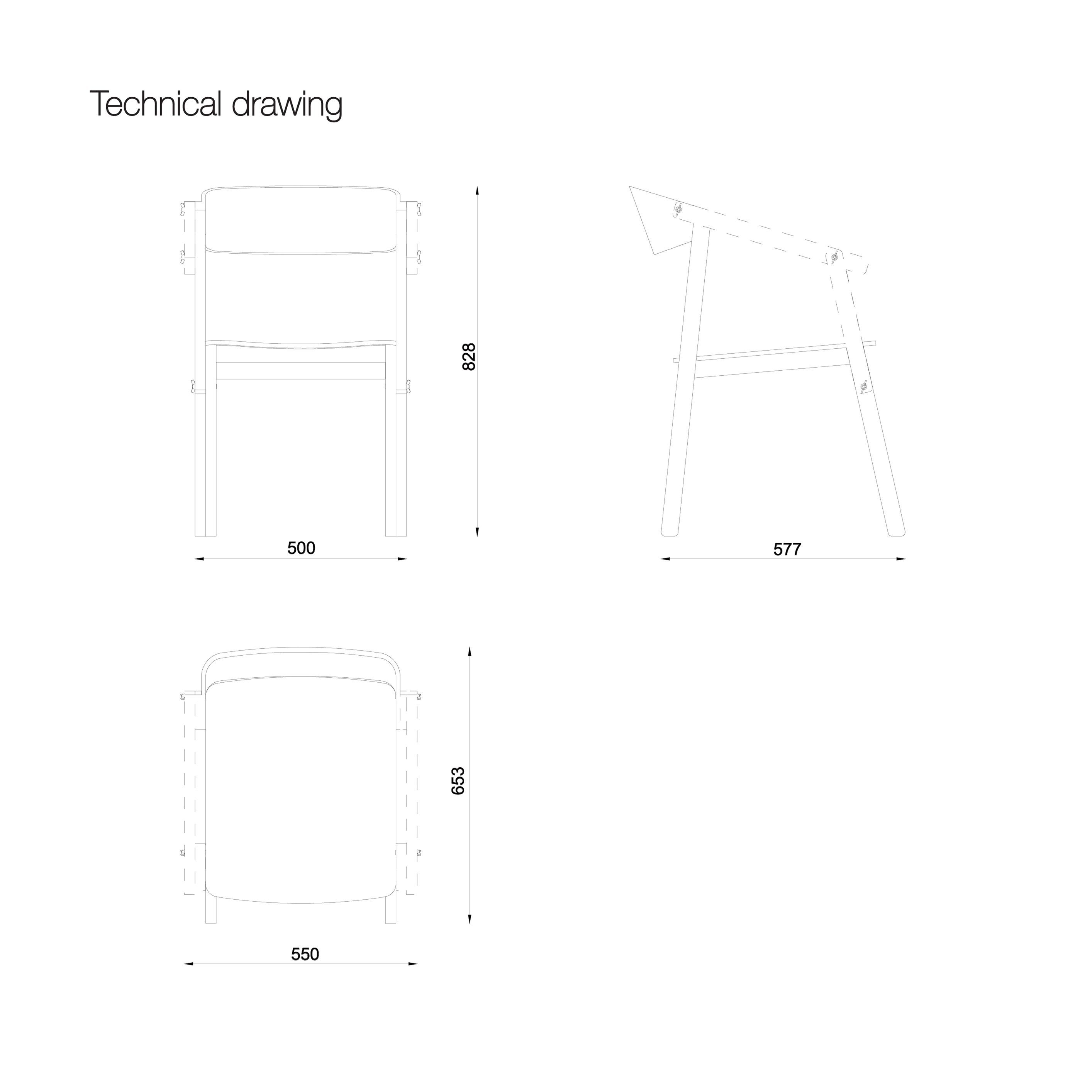 Дубовый стул с подлокотниками Askia ателье ARCH-00134106 - Вид №2
