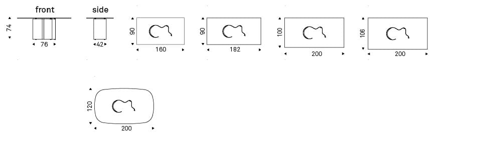 Стеклянный стол Cattelan italia PAPELITO GLASS ARCH-00076459 - Вид №2