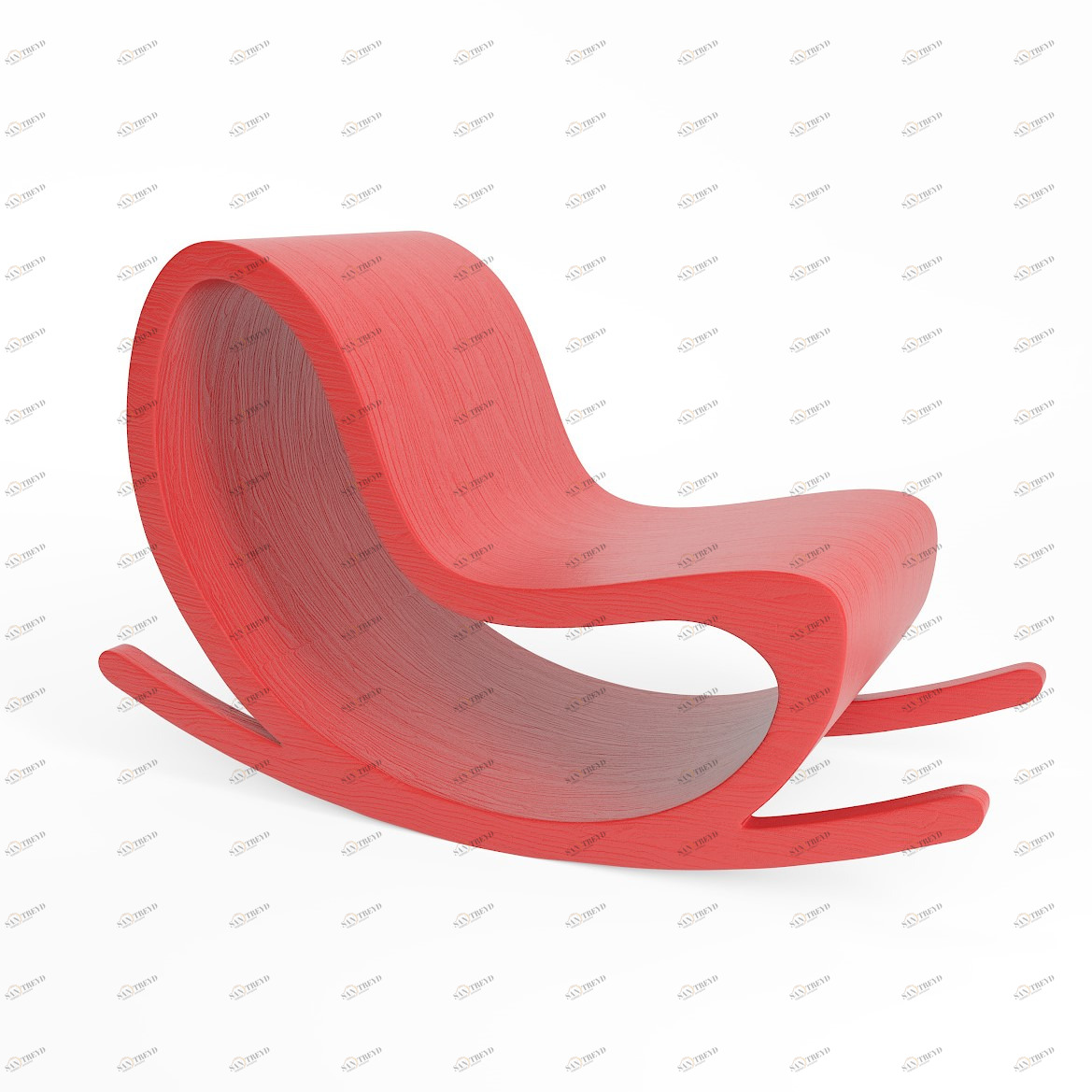 Кресло-качалка 76х122 см малиновое "Цикл" ODINGENIY ДИЗАЙНЕРСКИЕ 00-3885828 Красный 