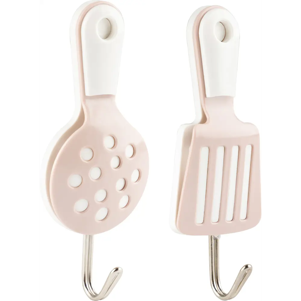Набор крючков самоклеящиеся Кухня 4x10 см, розовый 2 шт Santreyd STLM-2152644