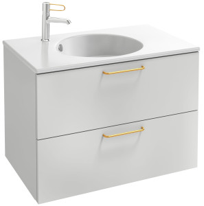 EB2522-R8-N14 Тумба под столешницу 80 см, 2 ящика, золотая ручка JACOB DELAFON ODÉON RIVE GAUCHE