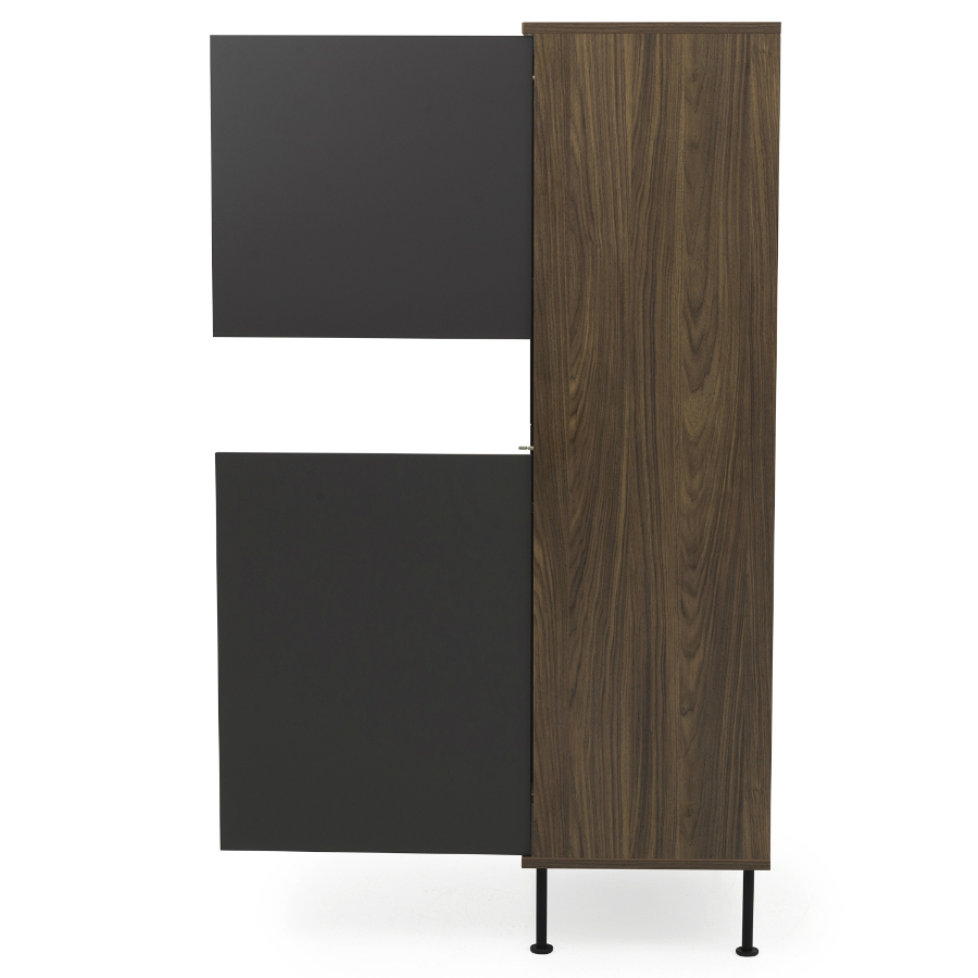 Шкаф Tenzo Daxx, 161х110х43 см, меламин/металл, серо-коричневый 7171334 - Вид №3