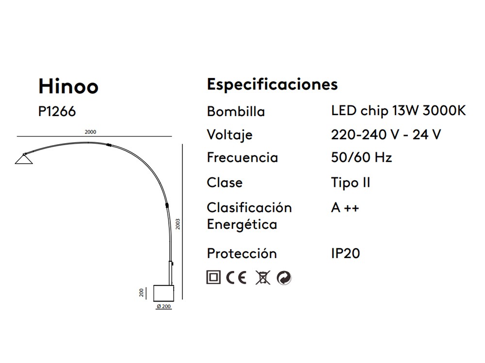 101060 Торшер черный / черный мрамор Aromas del Campo Hinoo  - Вид №1