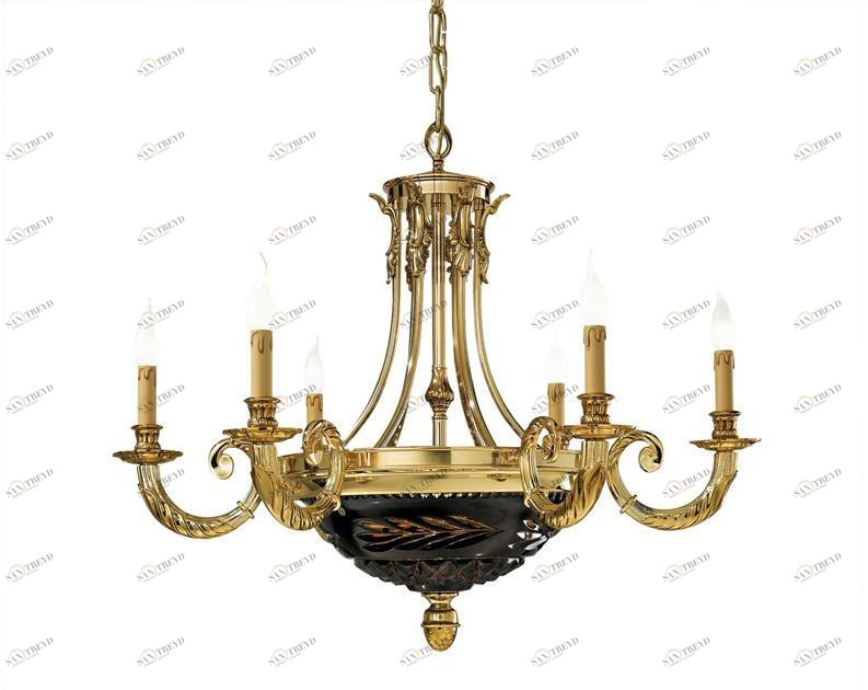 Possoni Illuminazione Люстра из чистого золота с градиентом и синим кристаллом Clarissa 4501/6+6