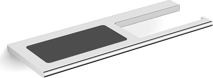 38043D Бумагодержатель ACCESSORIES подвесной с полкой ANTI-SLIP цвет хром LANGBERGER Accessories, VICO - Вид №1