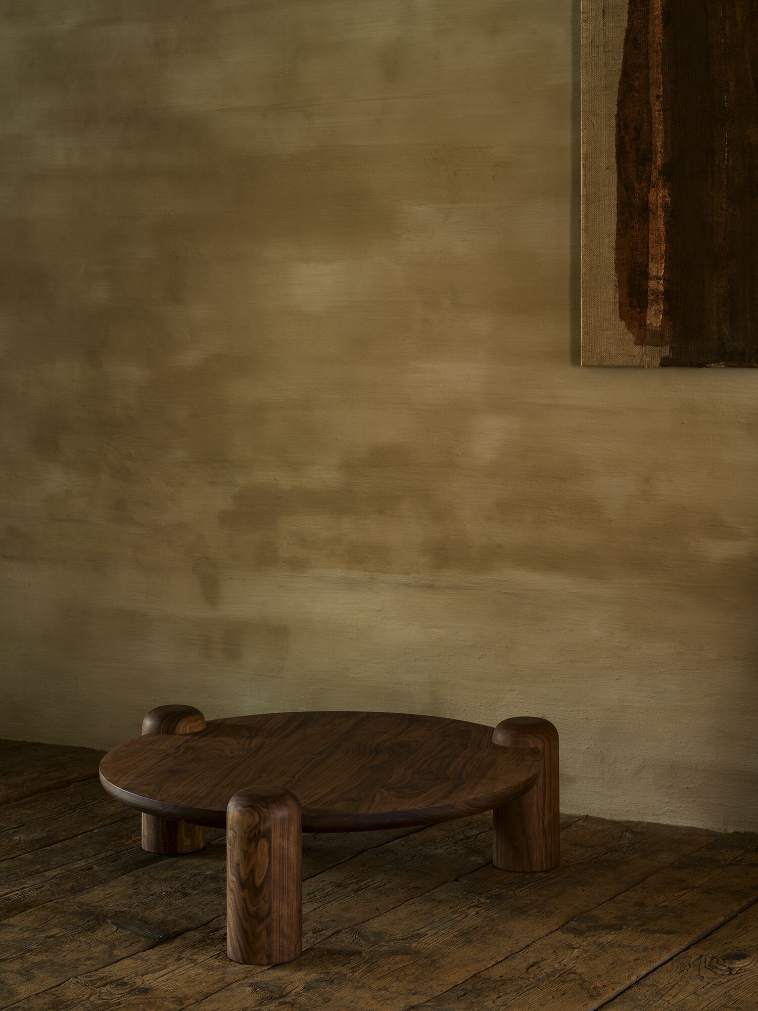 Круглый журнальный столик из грецкого ореха Collett & Victor Otis ARCH-00152826 - Вид №2