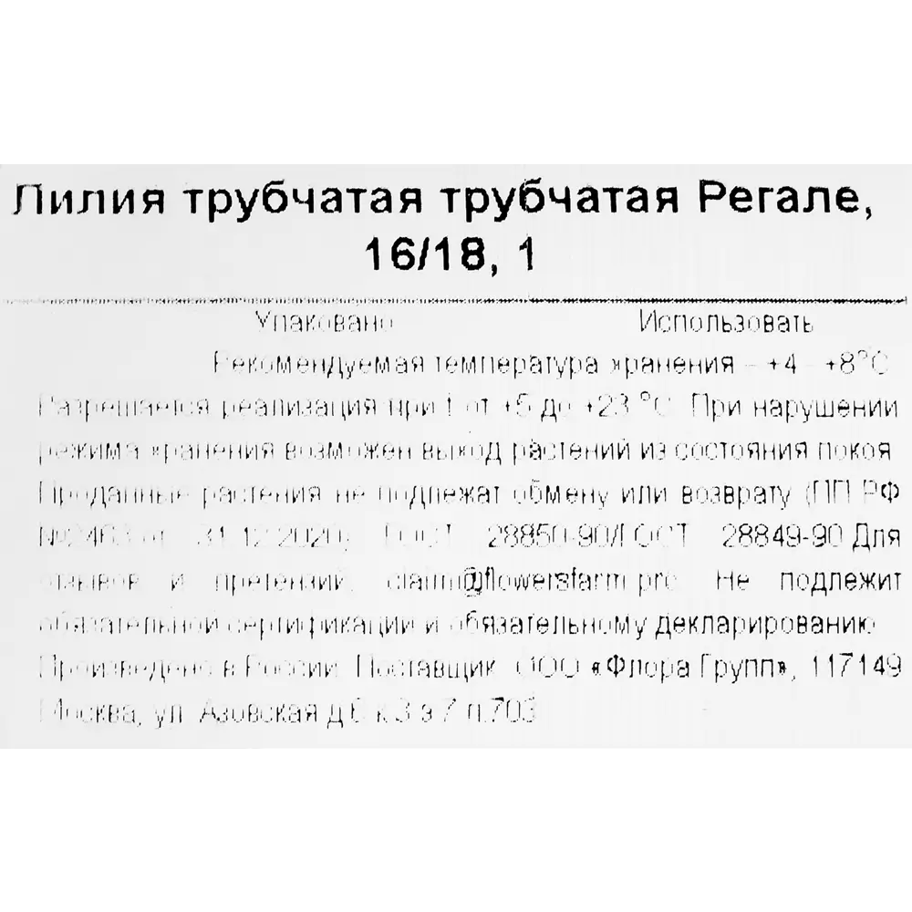 Лилия трубчатая Регале 86735726 STLM-2006899 Santreyd  - Вид №2