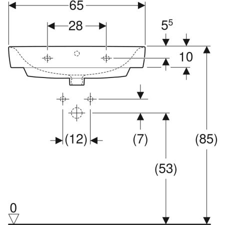 501.714.00.1 Раковина Geberit Renova Compact Geberit  - Вид №27
