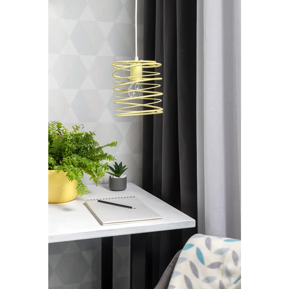 Подвесной светильник Vitaluce Торнадо 1 лампа 3м² Е27 цвет желтый STLM-2080682 - Вид №9