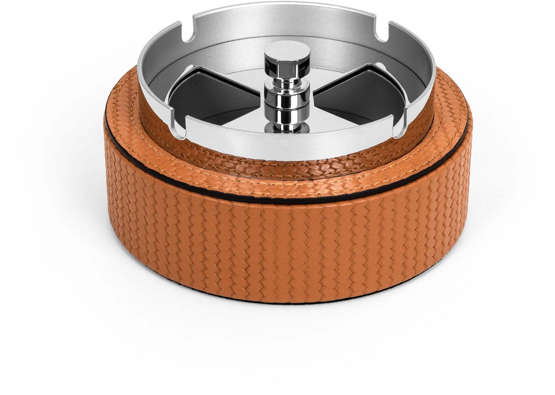 Пепельница Vento - Ø 13XH6 см / зернистая кожа_artic