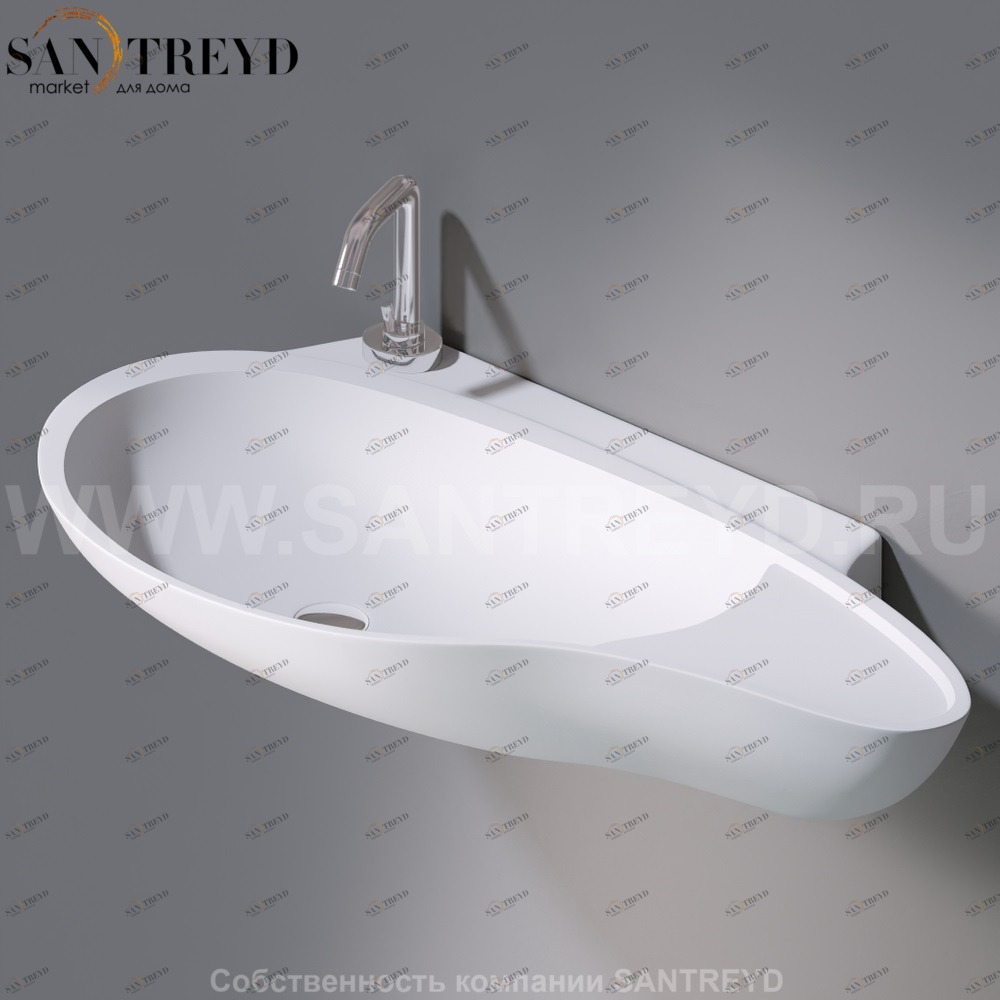 L500T0R1V4.101 Подвесная раковина настенная овальная A. e T. Italia SPOT белая AeT ITALIA ACCENT