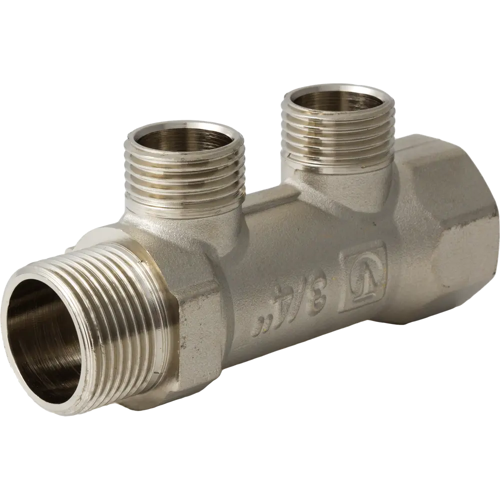 Коллектор с наружной резьбой Valtec на 2 выхода 3/4"x1/2" VTc.500.N.0502 STLM-2036357