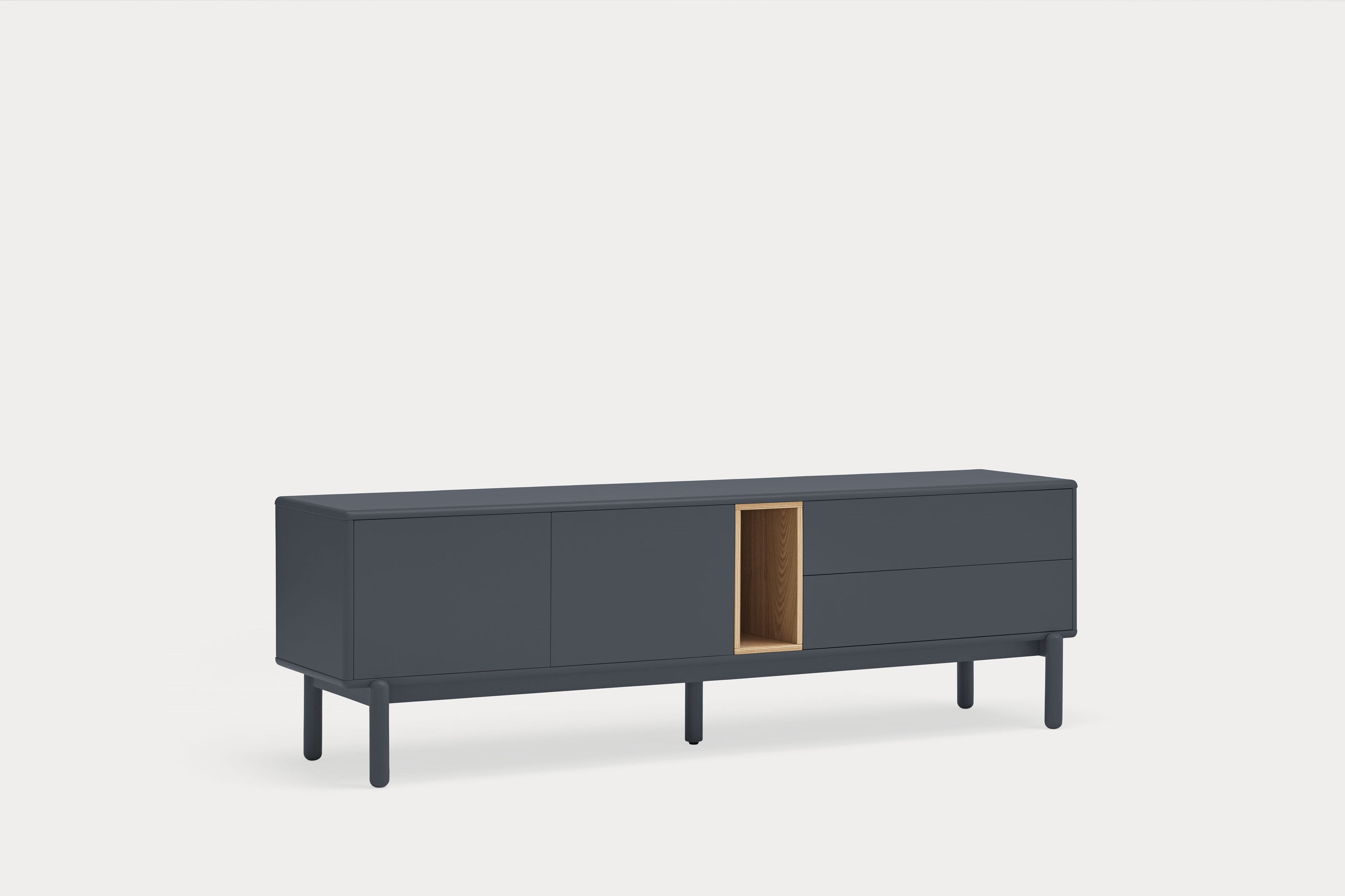 Шкаф для телевизора из МДФ с распашными дверцами и ящиками TEULAT Corvo ARCH-00133333 - Вид №10