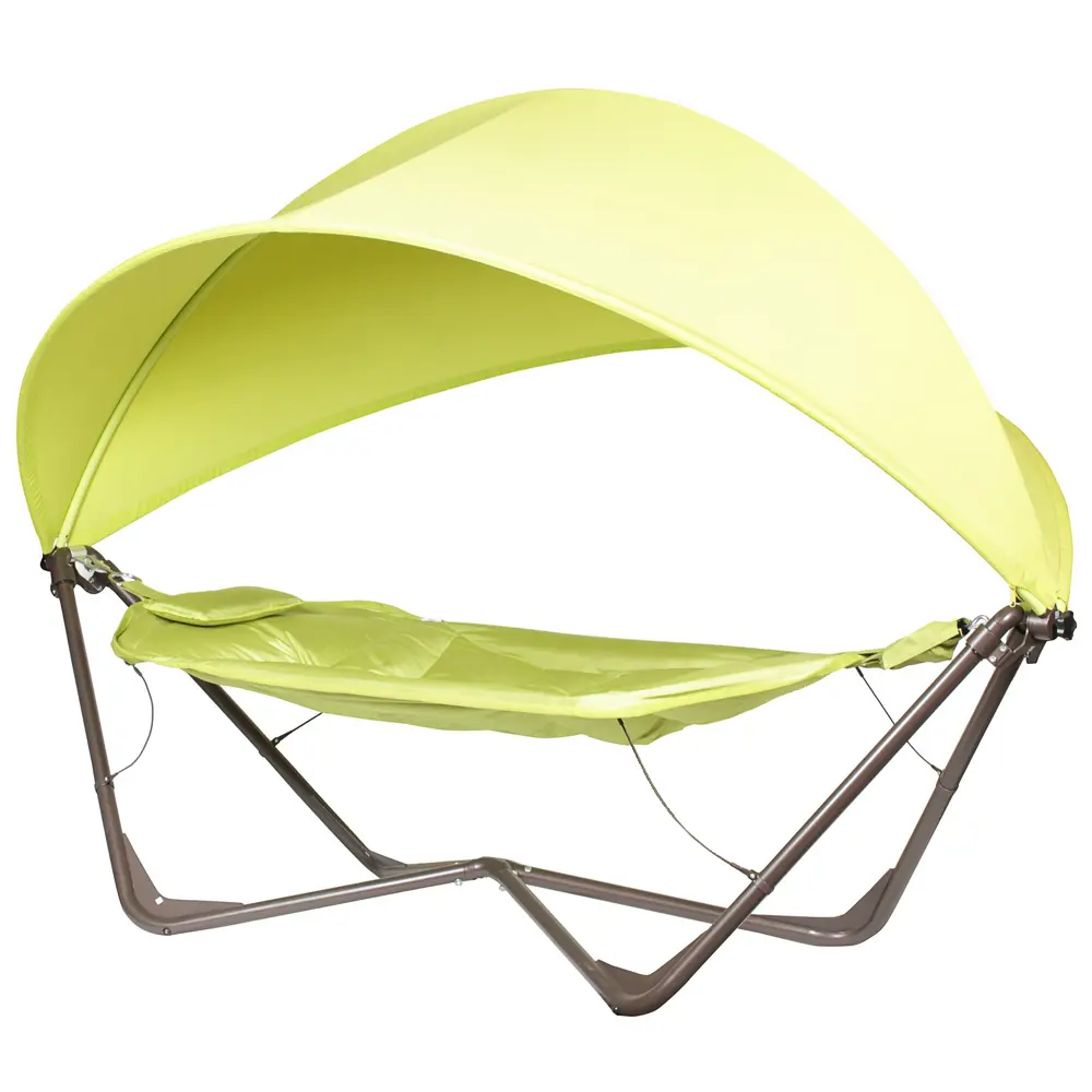 Гамак-гондола садовый 190x320 см, с тентом, сталь/пвх Santreyd STLM-2128065