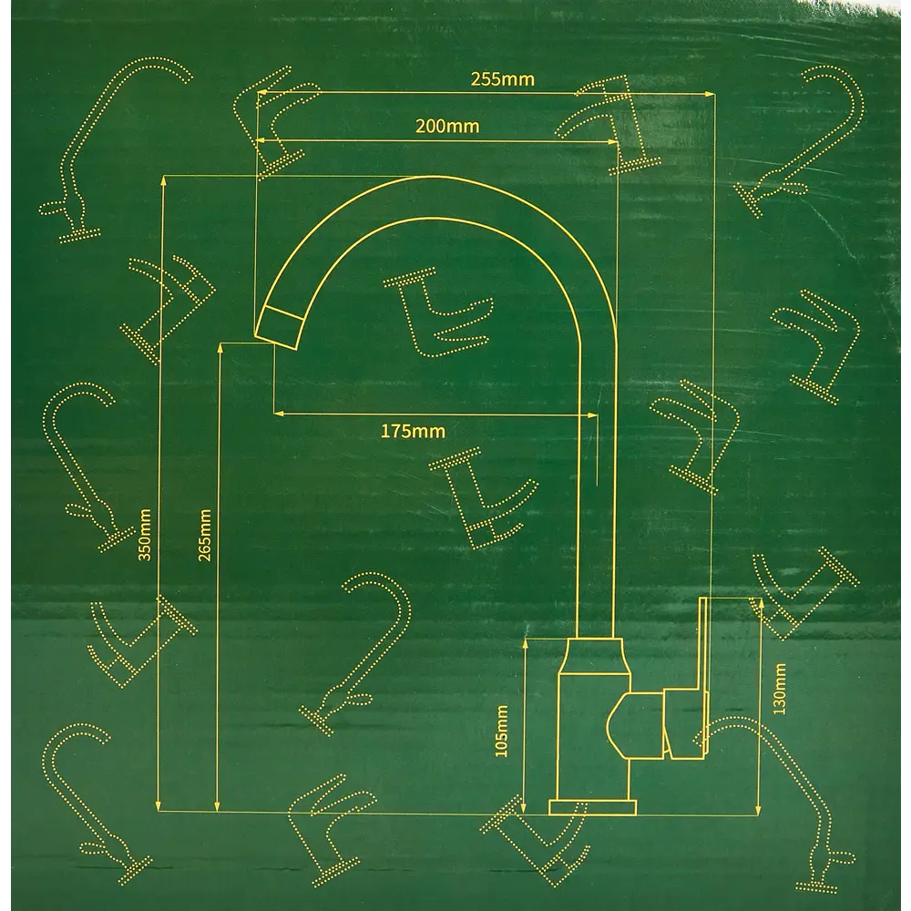 Смеситель кухонный Vidage VFR8631 BL высота 35 см цвет черный STLM-2138122 - Вид №10