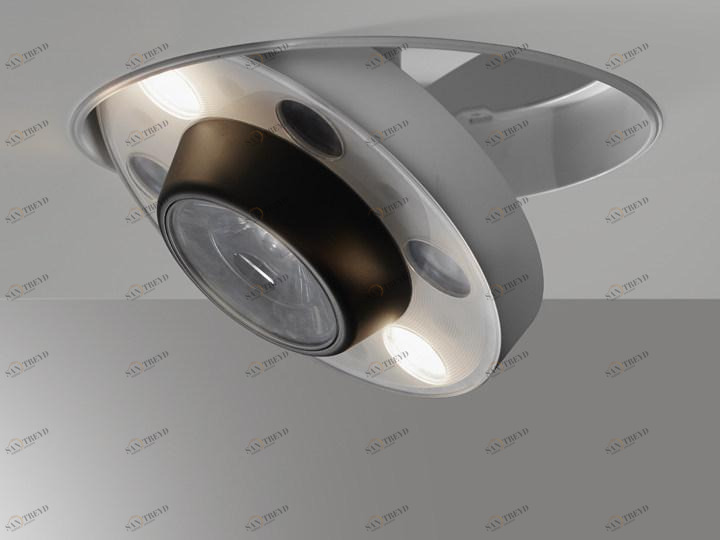 Artemide Круглый полуутопленный точечный светильник из алюминия для подвесных потолков Lot sun-id-1373227