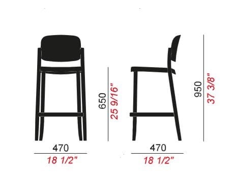 Полипропиленовый стул COLOS ARCH-00106575 - Вид №3