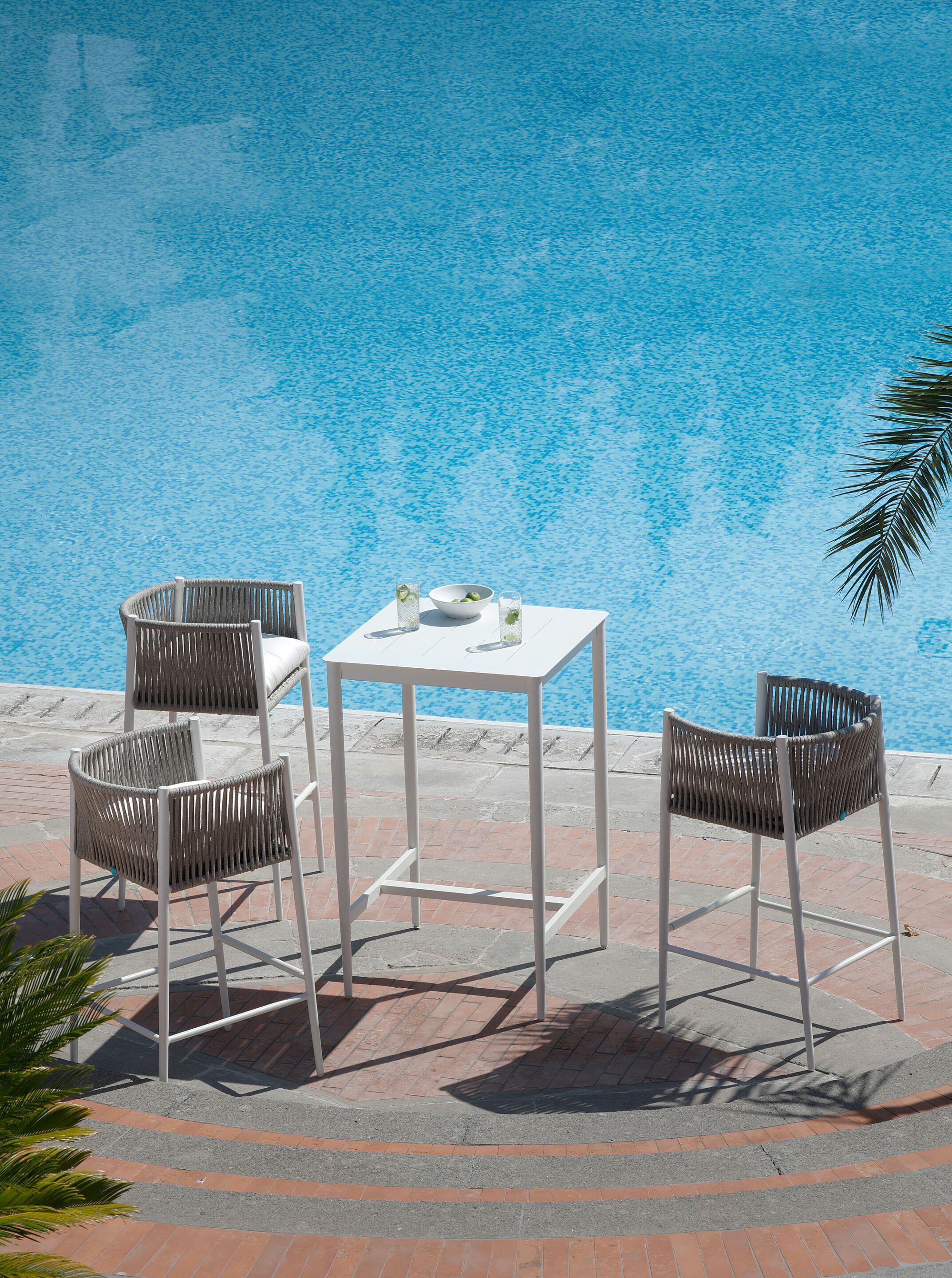 Алюминиевый садовый стул с подставкой для ног Unopiù свет ARCH-00028792 - Вид №3