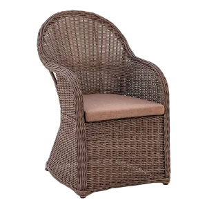 Кресло Amaro 59x75x93 см алюминий/искусственный ротанг каштан 89360201 STLM-2092861