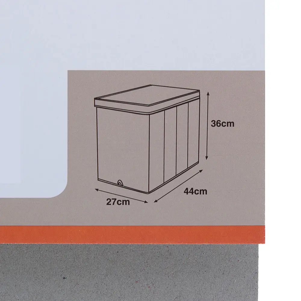 Короб для хранения с крышкой Spaceo 27х36x44 см нетканый материал цвет фиолетовый STLM-2139784 - Вид №2