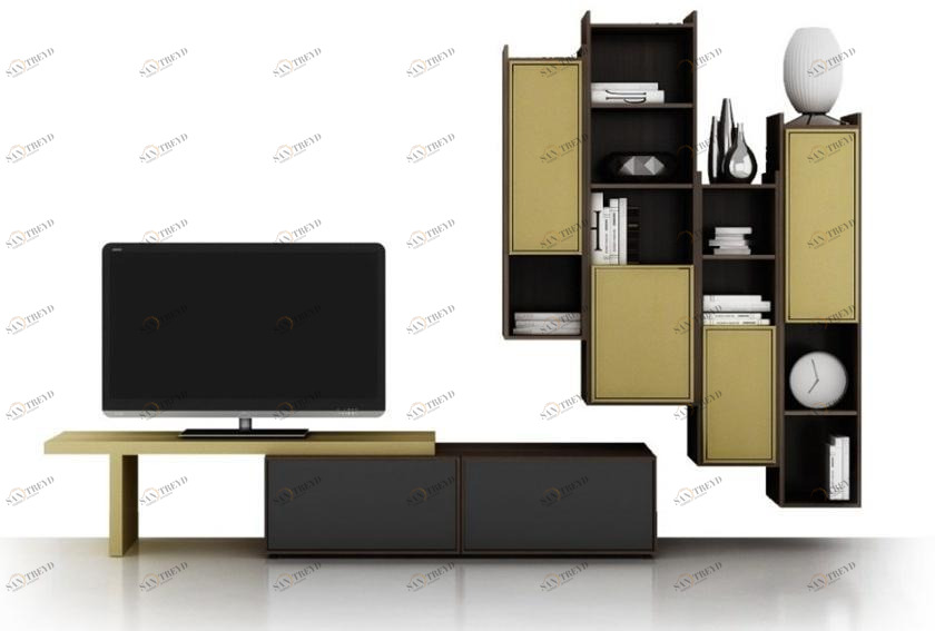 Huppé Модульная стенка из орехового дерева с подставкой под телевизор Lyrics L1 - 26 HUPPE