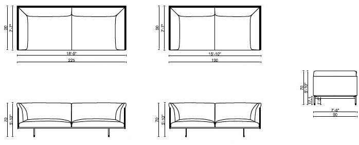 ENNE Диван из ткани Corio sun-id-1508234 - Вид №2