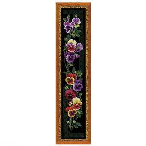 100/011 Набор для вышивания Анютины глазки 20 х 105 см RIOLIS Premium