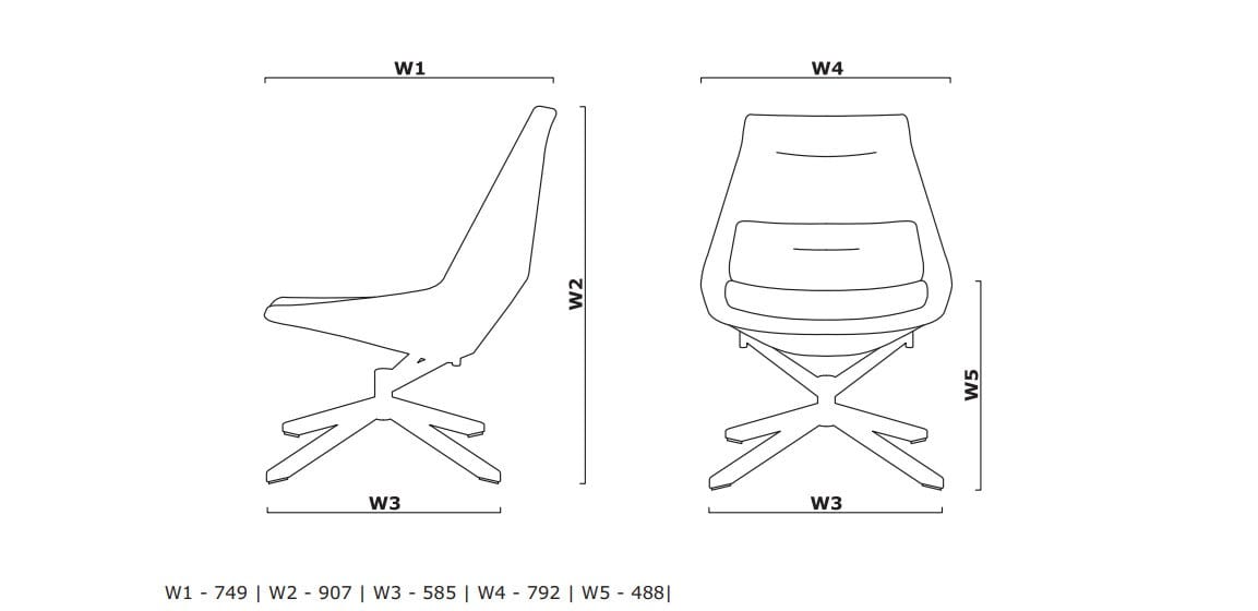 Тканевое вращающееся кресло MDD Frank ARCH-00082024 - Вид №4