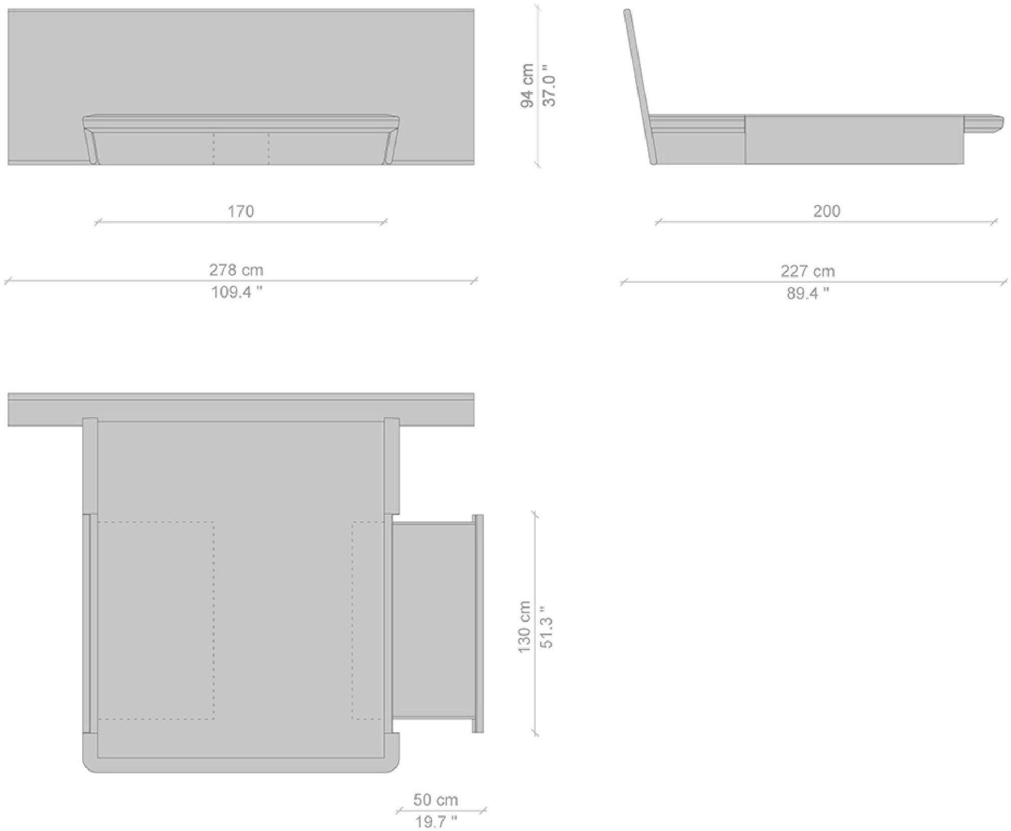 Cassina Кровать с изголовьем из ясеня  L42  - Вид №7