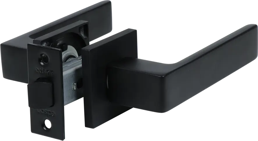 Дверные ручки EDSON P10Q2 черные на розетке для межкомнатных дверей 85167460