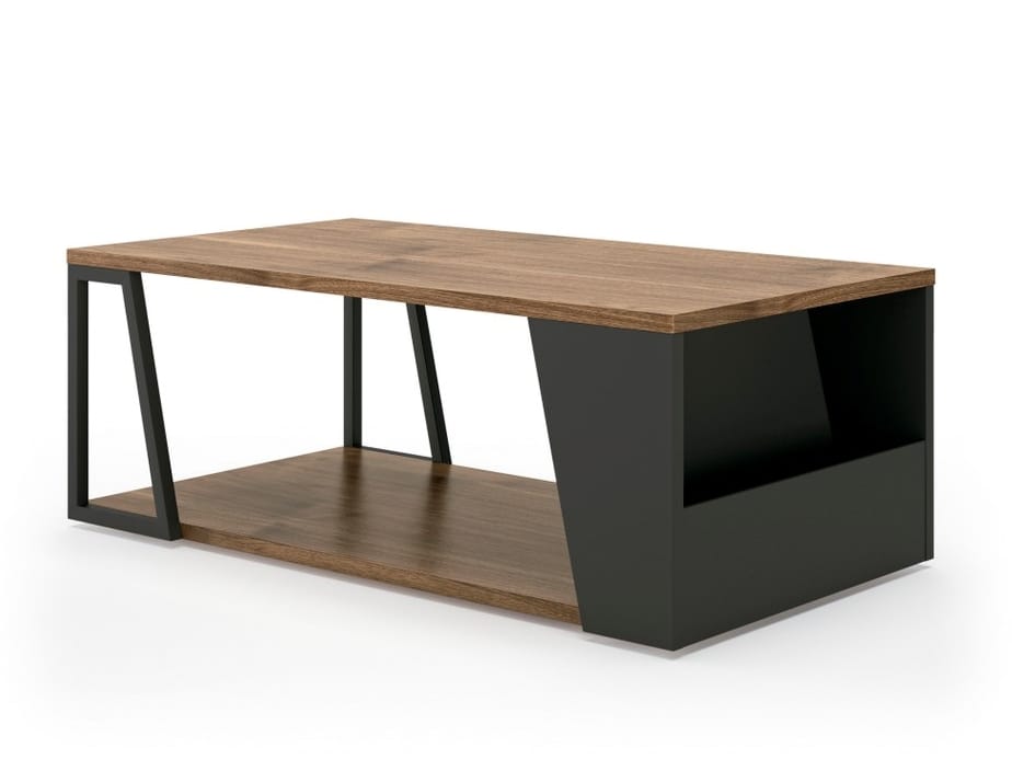 Низкий деревянный журнальный столик с журнальной стойкой TemaHome Albi ARCH-00099204