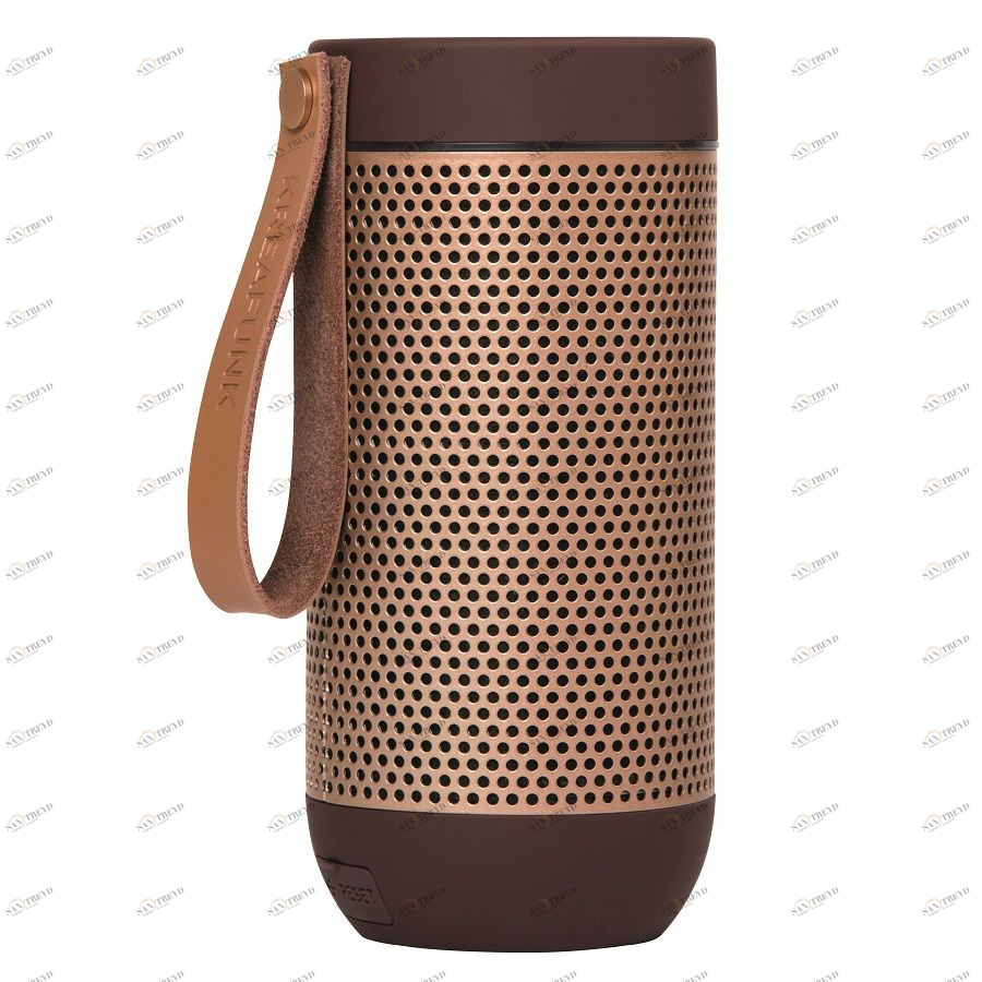 Колонка беспроводная с ремешком aFUNK, бордовая с бронзой KREAFUNK KFCD05