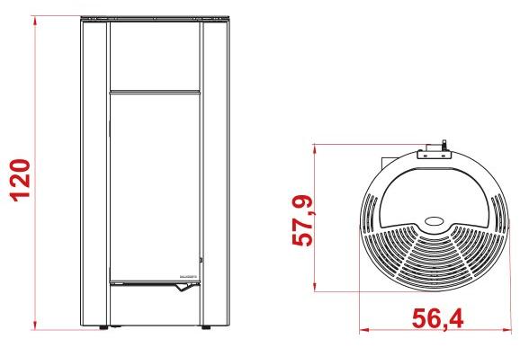 PALAZZETTI Пеллетная печь из стали и стекла класса а ++ sun-id-1408747 - Вид №7