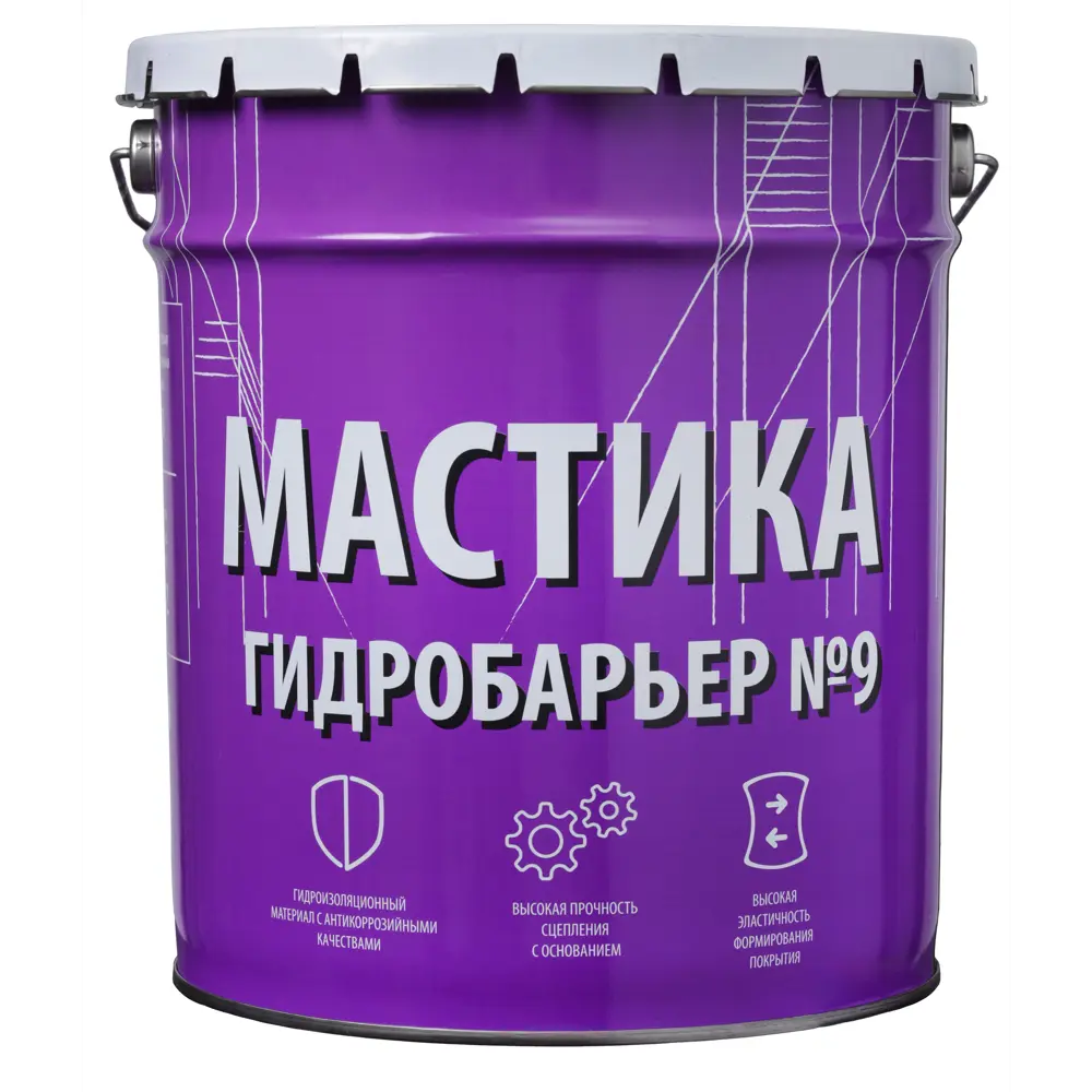 Мастика гидроизоляционная Гидробарьер №9 универсальная 18 кг Santreyd Не применимо STLM-2149720