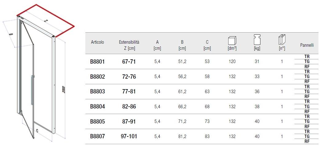 Samo Прямоугольная душевая кабина с распашной дверцей Eccelsa sun-id-1382966 - Вид №1