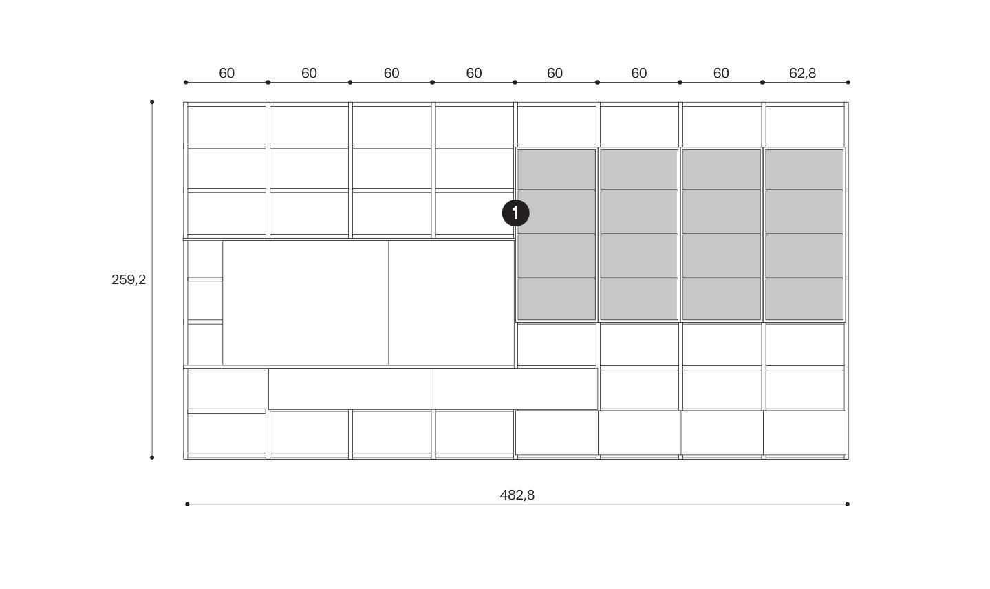 Оборудованная стена Giessegi день за днем ARCH-00038246 - Вид №4