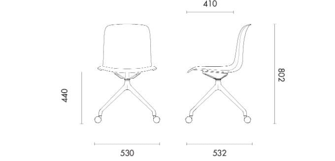 Офисное кресло из ткани с 4 спицами Grado Design Every ARCH-00088564 - Вид №2
